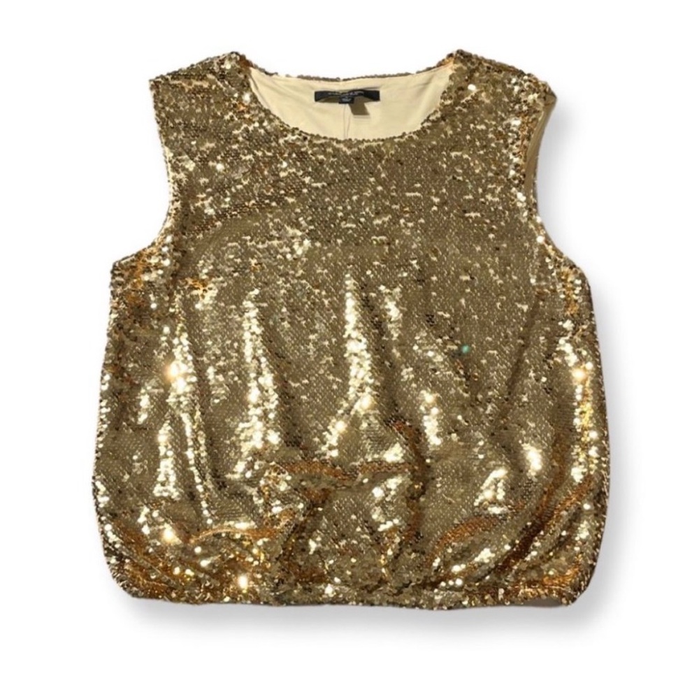 Marc New York Gold Sequin Blouse